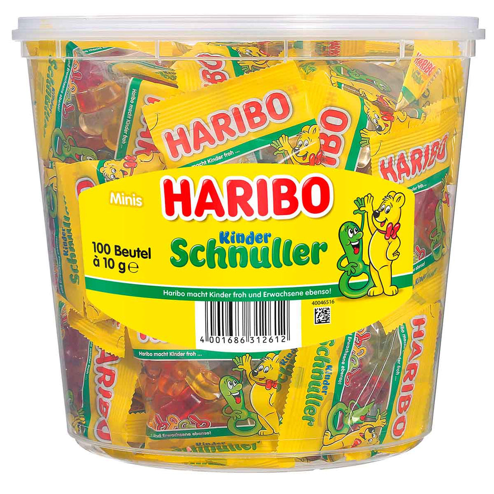 Haribo Kinder Schnuller Minibeutel 100 Stück (100 x 10 g)