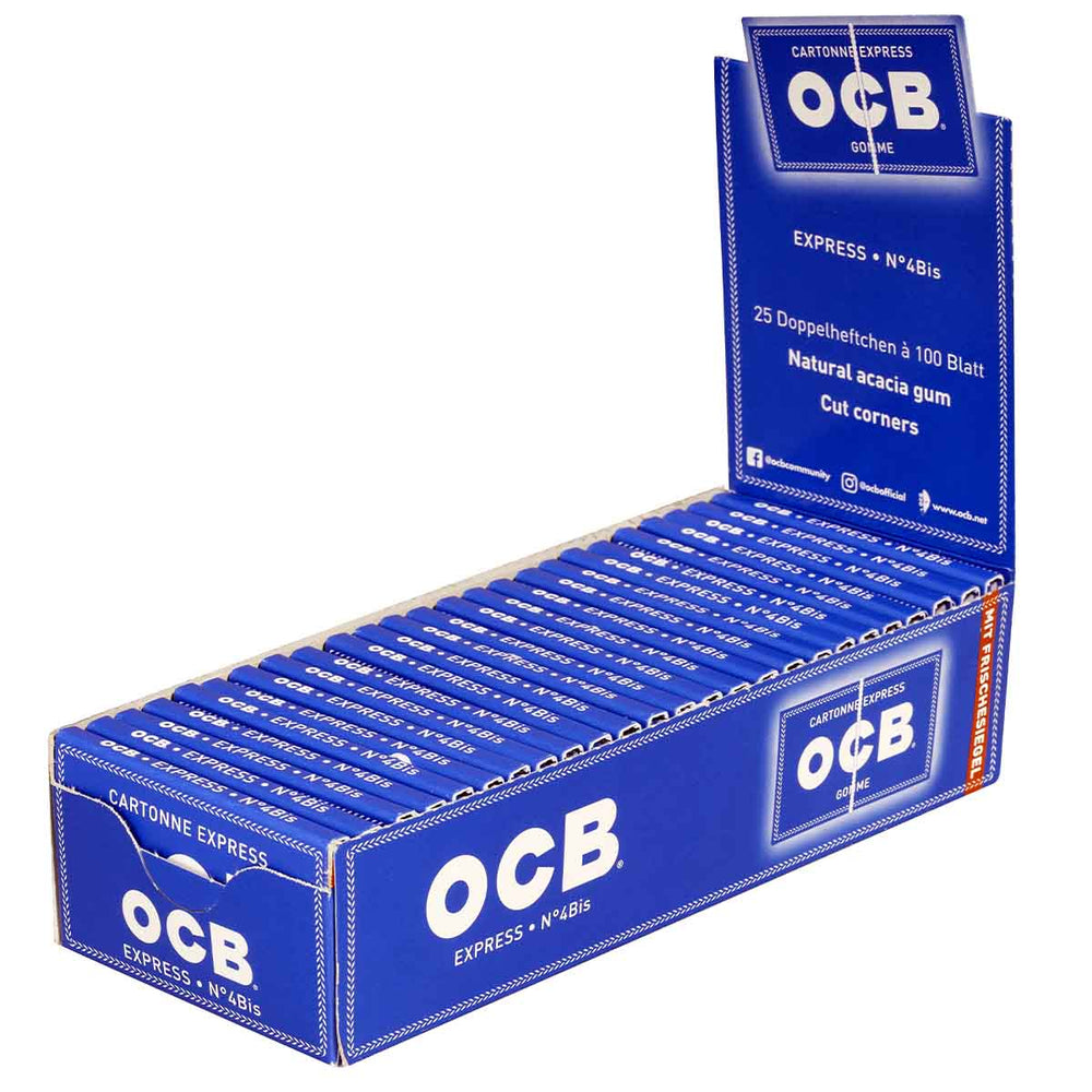 OCB Papier Blau mit Gummizug 100 Blatt