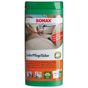 SONAX Lederpflege Tücher Box mit 25 Stück