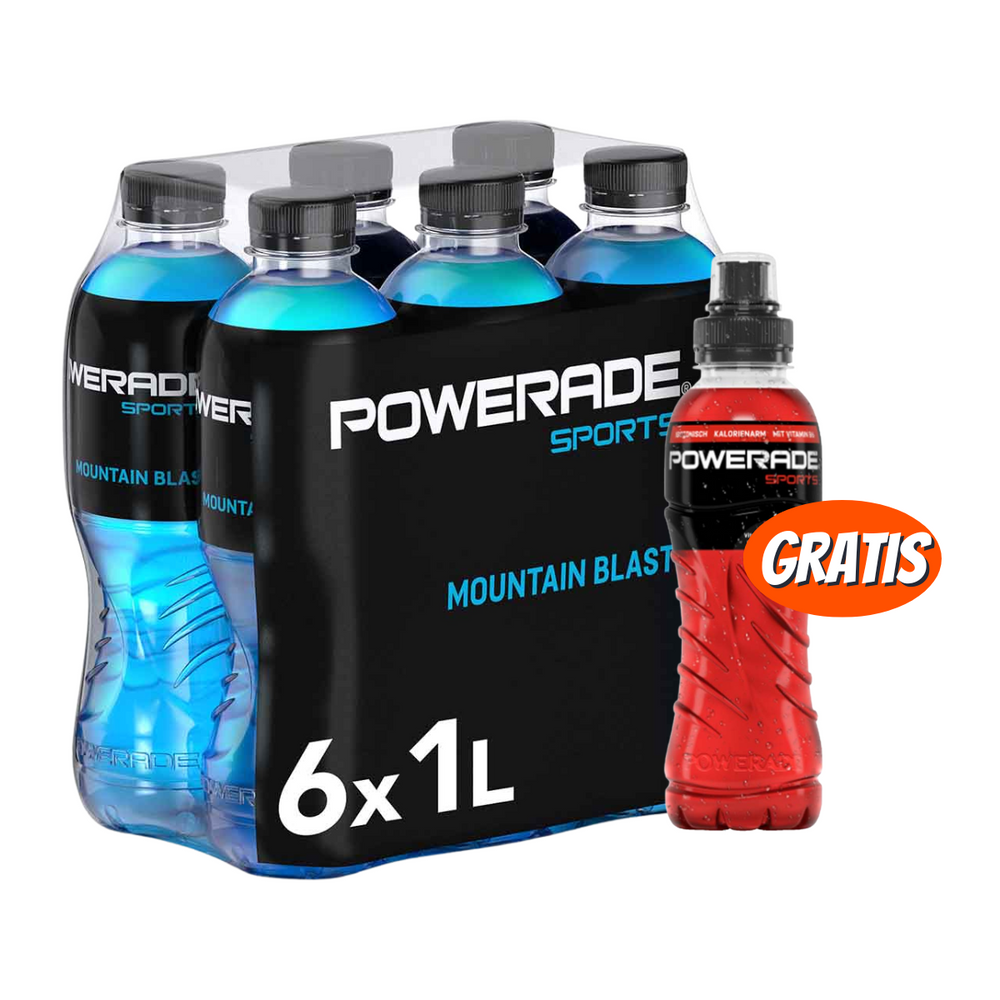 Gratis-Aktion Powerade *DPG* (6 l + 0,5 l GRATIS) zzgl. 1,75€ Pfand