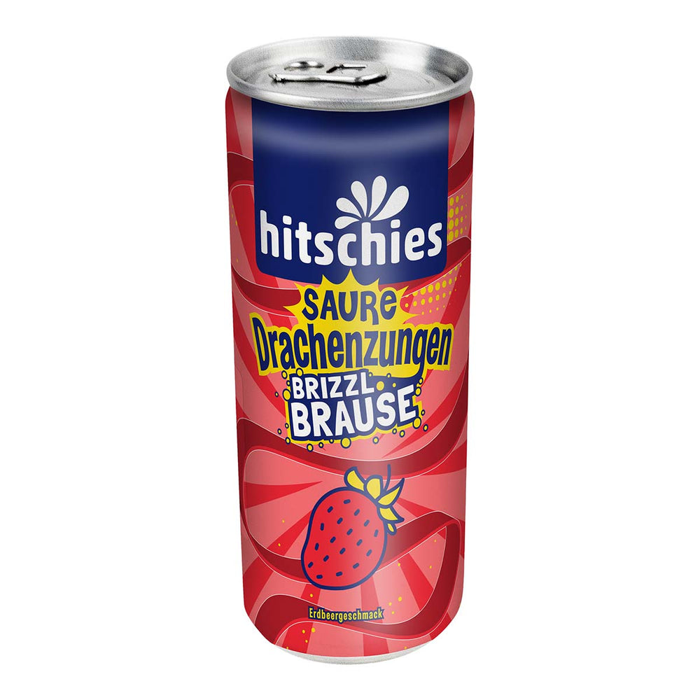 Hitschies Saure Drachenzungen Brizzl Brause Erdbeere 250 ml