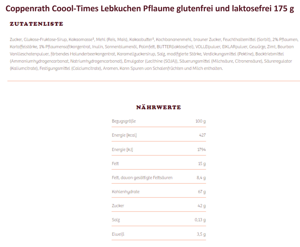 Coppenrath glutenfreies Sortiment - Probierpaket 8 Artikel 1,665 kg