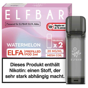 Elf Bar Elfa Einweg Pods Watermelon 20mg Nikotin 1 Stück (2er Pack)