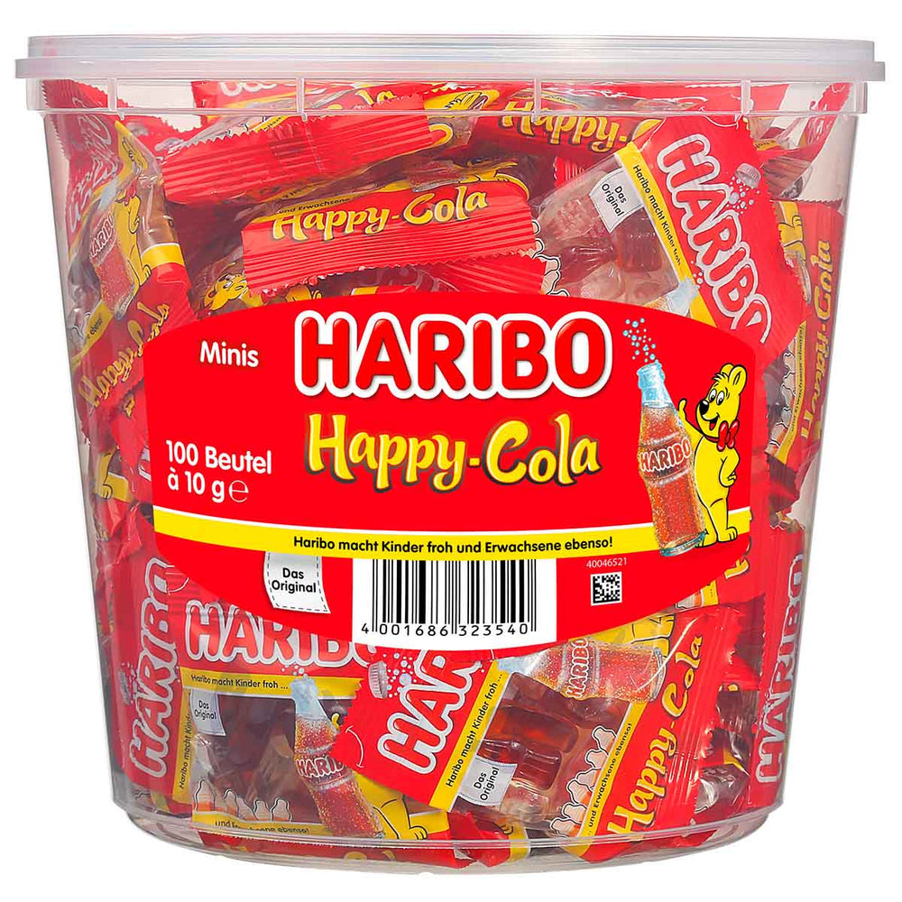 Haribo Happy Cola Minibeutel 1 x 100 x 10 g
