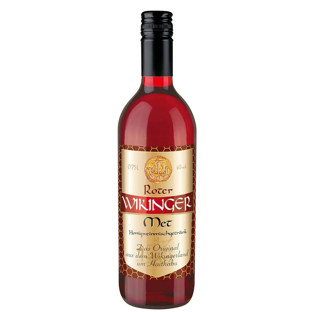 Wikinger Roter Met Honigwein 6% Glasflasche