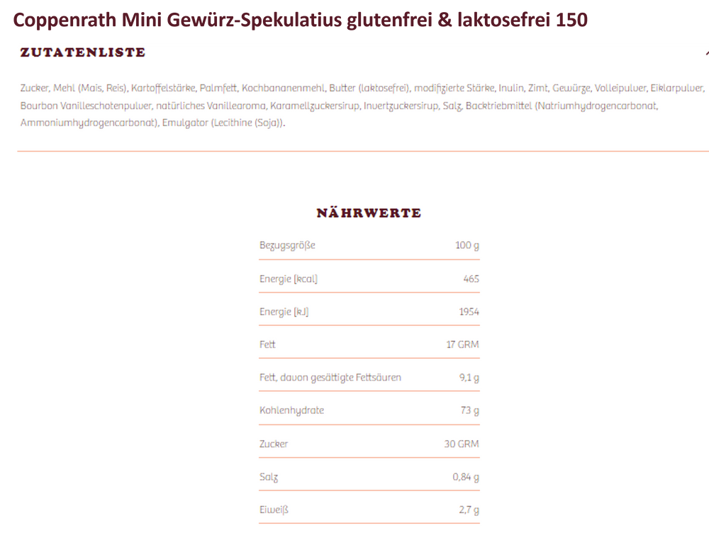 Coppenrath glutenfreies Sortiment - Probierpaket 8 Artikel 1,665 kg