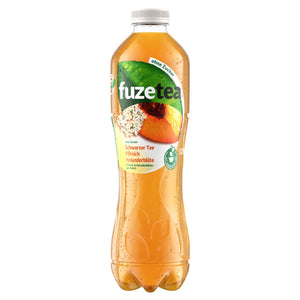 Fuze Tea Schwarzer Tee Pfirsich Holunderblüte ohne Zucker 1,25 l