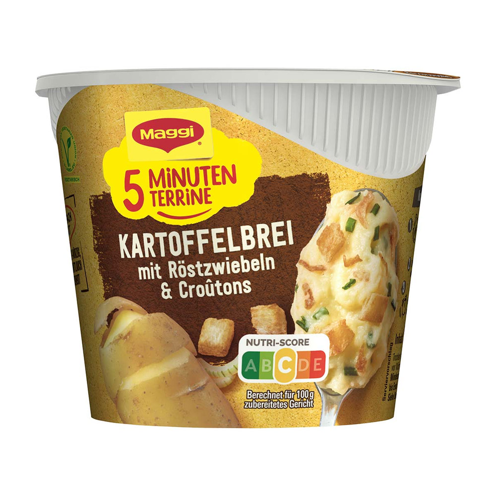 Maggi 5 Minuten Terrine Kartoffelbrei mit Röstzwiebeln & Croutons 56 g