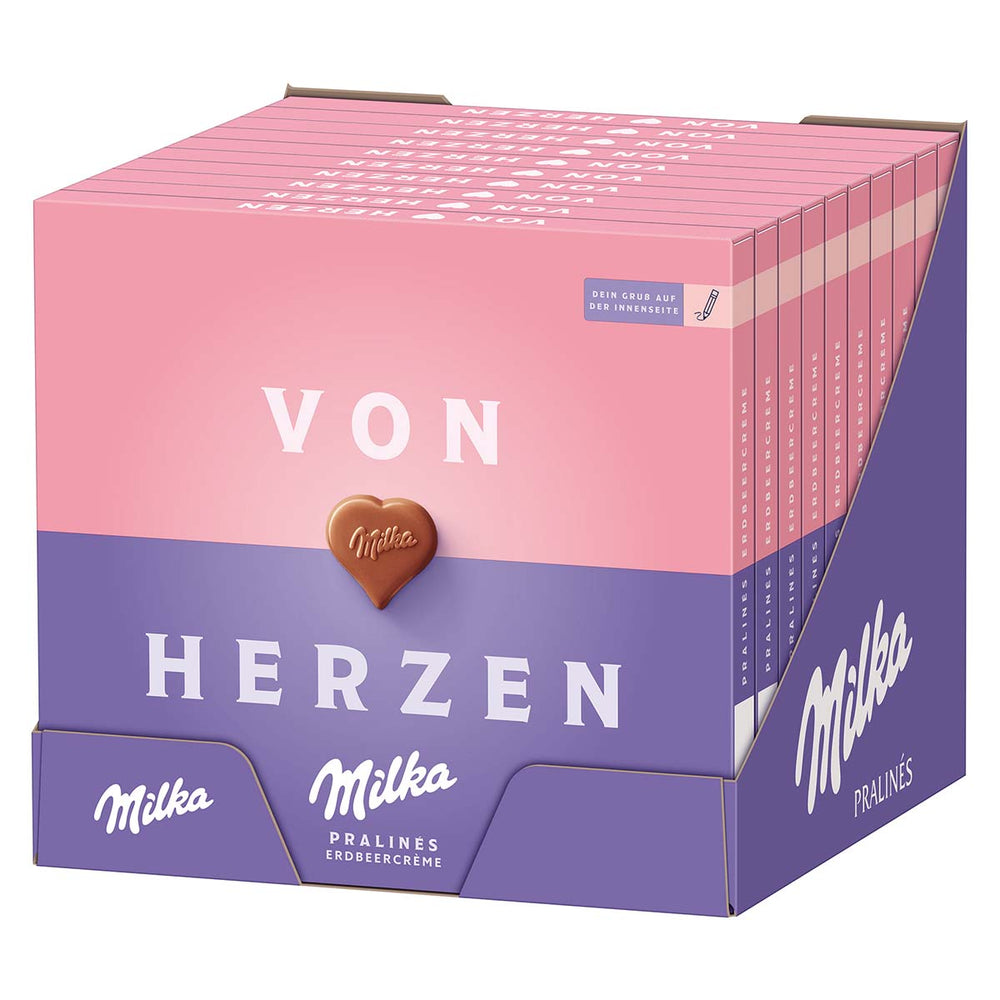 Milka *von ♥ Herzen* Pralinès Erdbeercréme 110 g